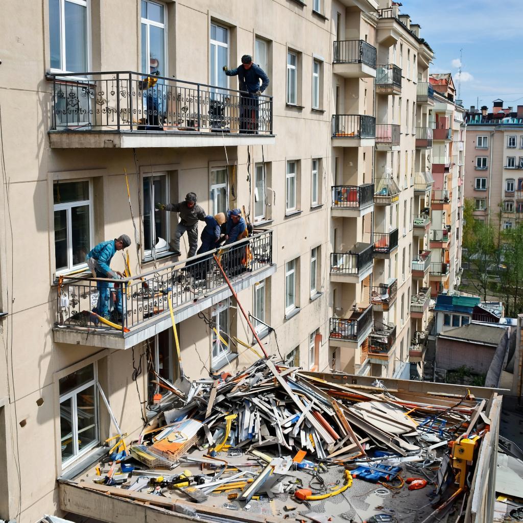 демонтаж балкона